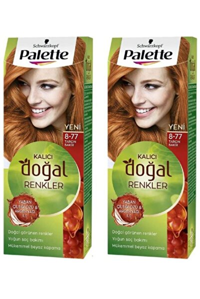 Palette Kalıcı Doğal Renkler Saç Boyası 8-77 Tarçın Bakır x2 Adet