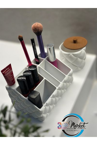 3D DESİNG MARKET Σετ μακιγιάζ Cotton Pad / Organizer Σετ μπάνιου 2 τεμαχίων