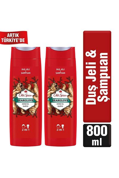 Old Spice Bearglove 3in1 X2 Pieces - 400ml Shampoo