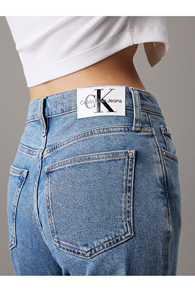 Calvin Klein Kadın Mavi Daralan Paça Pantolon