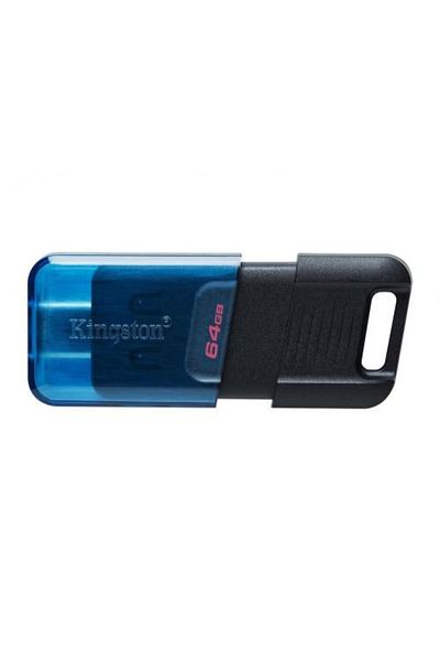 Kingston Stick Memorie Kingston DT80M, 64GB, USB-C (Negru/Albastru)