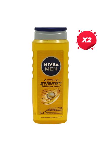 NIVEA X2 - NIVEA GEL DUS 500ML MEN ACTIVE ENERGY