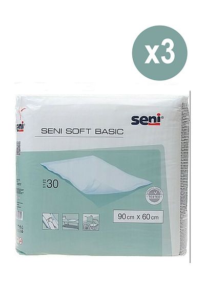 Seni Scutece Soft Basic (90X60 cm), 30 buc x 3