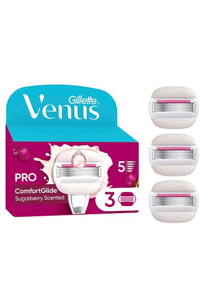 Gillette Venus Comfortglide Sugarberry Scented Miami Women's 3 Pack Refill Head