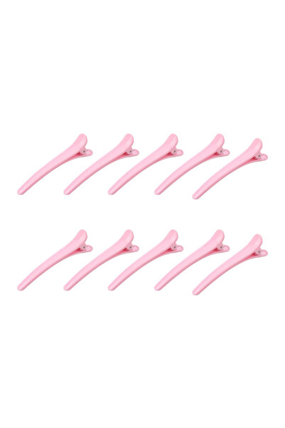 Choice مجموعة من 10 قطع من مشبك الشعر البلاستيكي باللون الوردي مقاس كبير 8 سم...