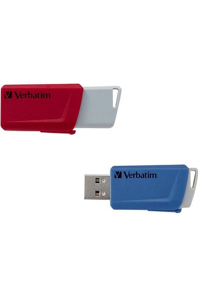 Verbatim USB Stick VERBATIM 49308, 2 x 32 GB, USB 3.2, Red/Blue