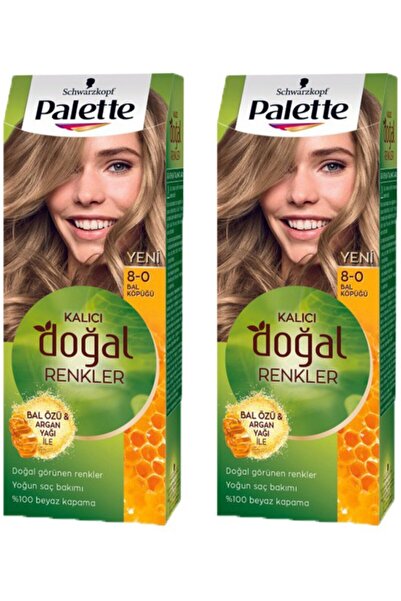 Palette Kalıcı Doğal Renkler Saç Boyası 8-0 Bal Köpüğü x2 Adet