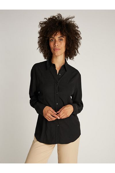 Calvin Klein Black Women Recycled Cdc Long Sleeve Shirt
