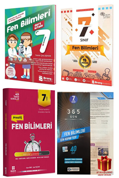 Başat Yayınları Branş Akademi 7. Sınıf Fen Ders Kitabı Fen 15 Deneme Yaprak T...