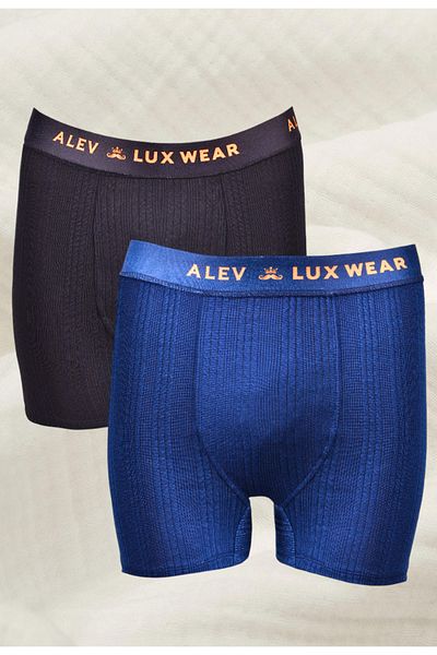 alevluxwear Pack of 2, Ultra Soft, Ultra Flexible, Bamboo Boxer Texture, Special Design and Special Fabric Boxer