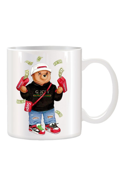 OEM Cana albă personalizată „Urs Supreme”, INOVATIX. 330 ml