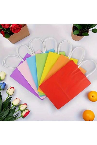 OZN AKSESUAR Colorful 12Pcs Party Bag - Gift Bag (for Wedding, Birthday, Christmas)