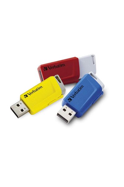 Verbatim Stick USB Verbatim Store 'n' Click, 16 GB, USB 3.2, 3 buc.(Rosu/Galben/Albastru)