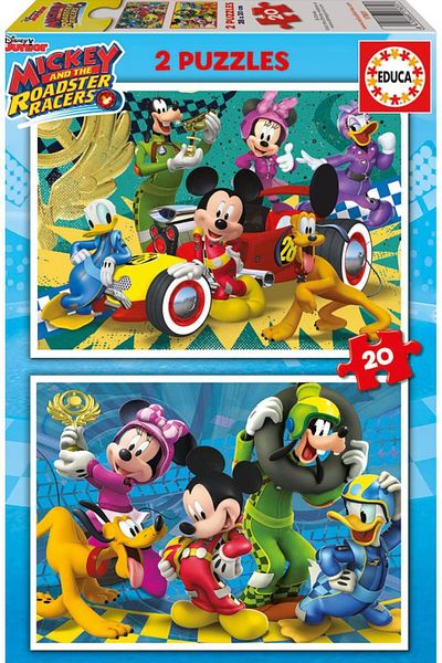 EDUCA Puzzle Mickey Roadster Racers 2 X 20 Pieces