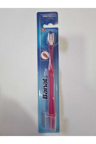 Banat Slim Protection Toothbrush with Lid Medium