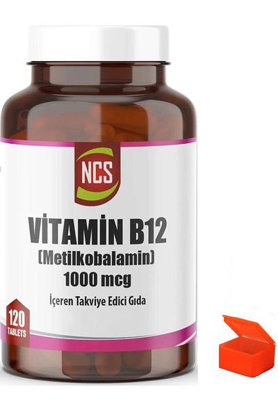 NCS Vitamin B12 Methylchobalamin 1000 Mcg 120 Tablets + Pill Box