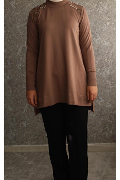 Belgin omzu boncuk kahve