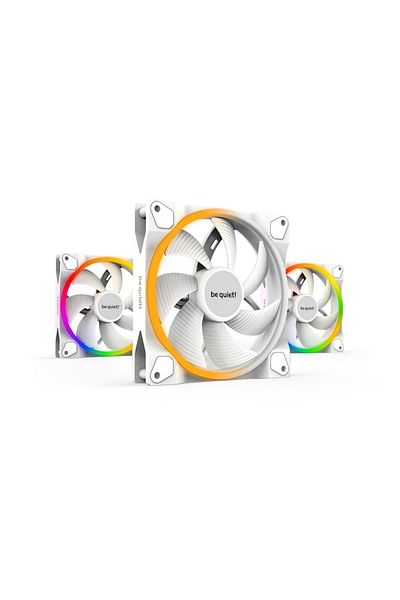 Be Quiet! Set 3 ventilatoare be quiet! LIGHT WINGS WHITE, 140mm, PWM, ARGB (Alb)