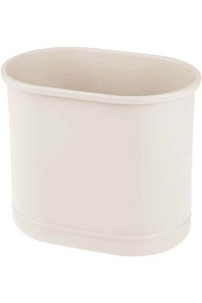 MDesign Waste Bin, Metal, Cream, 30.5 x 26 cm