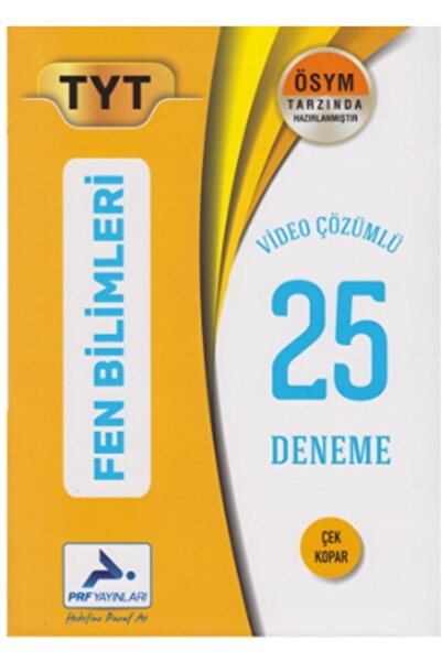 paraf yayınları Paraf TYT Fen Bilimleri Video Çözümlü 25 Deneme