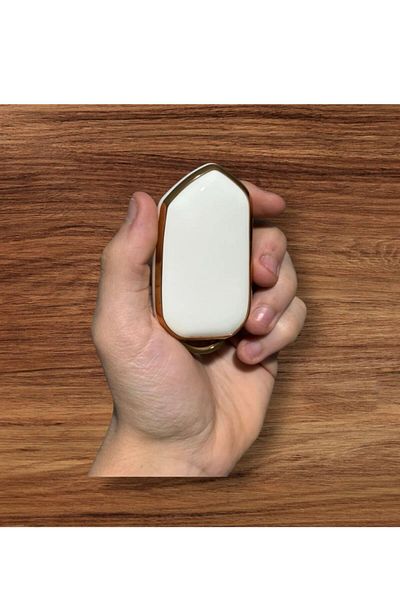 ŞENYILDIZ AKSESUAR Togg T10X Compatible Key Protection Case White / Gold Detailed Please Key Teyiti