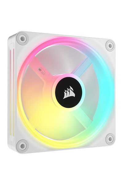 Corsair Set of 3 Corsair iCUE LINK QX120 RGB Magnetic Dome Fans, Starter Kit, 120 mm, 2400 RPM (White)
