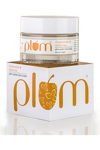 PLUM Face Mask, Chamomile & White Tea Glow-Getter Face Mask | De-tanning Clay Mask | For Normal, Com
