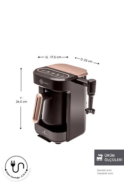 Karaca Turkish Coffee Color Memory Barista Machine - Walnut Brown