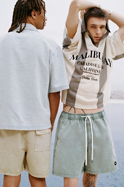 Pull & Bear STWD boyalı deniz şortu