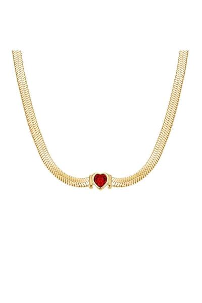 Rosefield JNSRG.J1004 Kalp Yakut Çelik Kolye