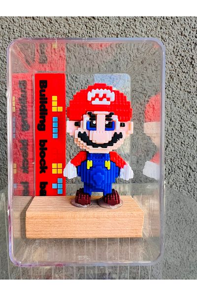 Derin Düşler 8 Bit Super Mario Figure Silicone Super Mario Figure with Transparent Plastic Box