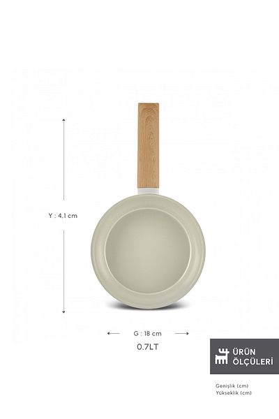 Karaca Swiss Crystal Almond Cream Tigaie cu Baza Inductie 18 Cm