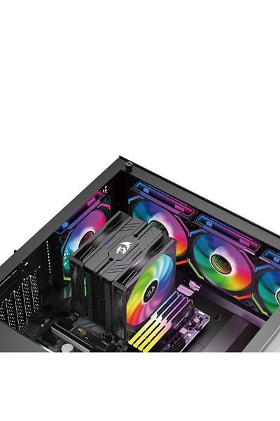 REDRAGON Set 3 ventilatoare Redragon F012, 120mm iluminare aRGB (Negru)