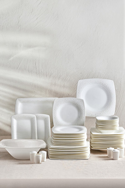 Karaca Fine Pearl Roma 58 Parça 12 Kişilik Yemek Takımı