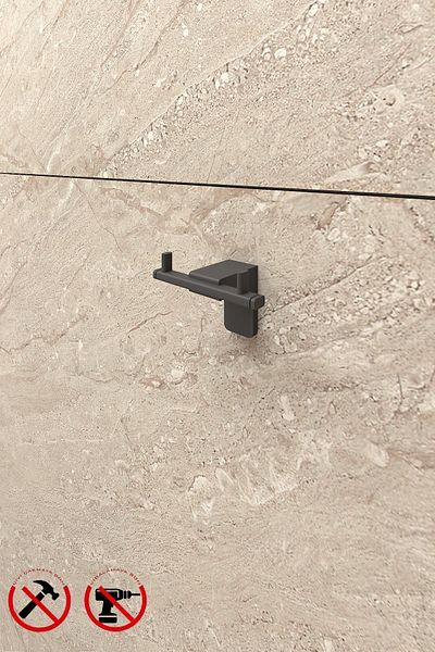 Alper Banyo Premium F1 Model Black Robe Hanger |   Stainless Steel |   Stylish Bathroom Hanger with 5 Years Warranty