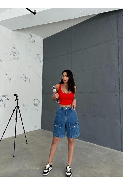 Zeo Basic KARGO CEPLİ BERMUDA ŞORT