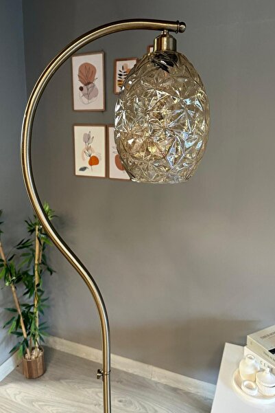 Bamyum Veltro Cam Bal Rengi Lambader Eskitme S Gövde Modern Oturma Odası