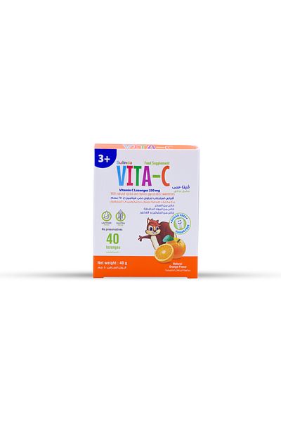 SuLinda Vita C – 250 Mg Vitamin C – Orange Flavor – 40 Chewable Tablets