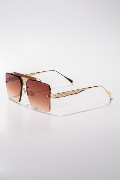 Getto Deri Zane SunGlasses - GOLD-brown Color