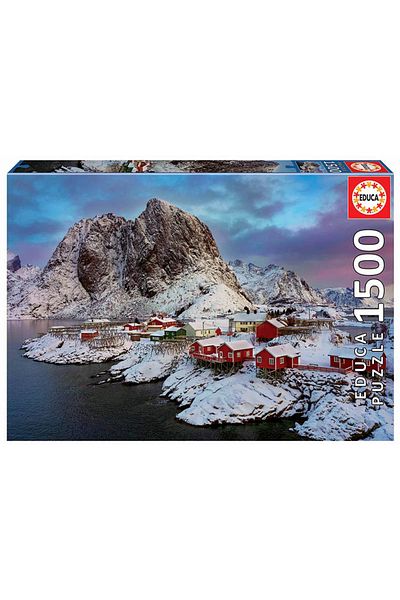 EDUCA 1500 Piece Norway Lotofen Island Winter Landscape Puzzle