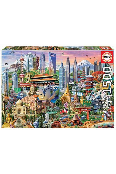 EDUCA Puzzle 1500 Pieces Asian Historical Monuments 17979