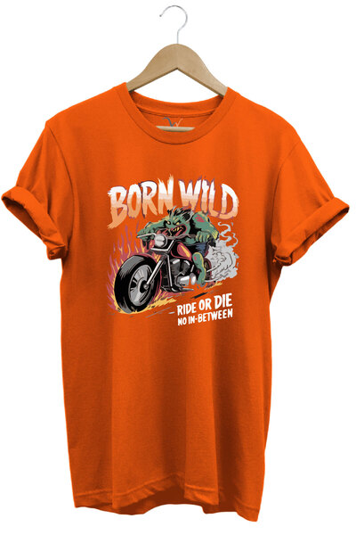 WİDİ Divlja vožnja motocikla T-shirt lubanja 100% pamuk standardnog kroja