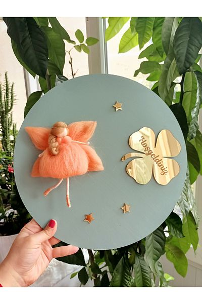 Rose bloome Felt Fairy Doll Door Ornament