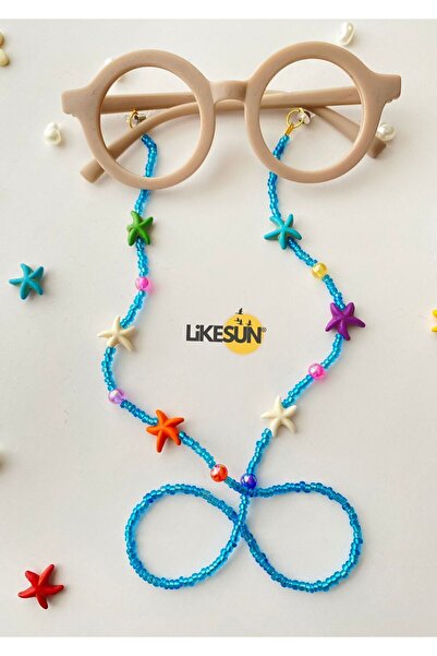 LiKESUN HOME مجموعة الفراشة مطرز النظارات حزام النظارات حبل