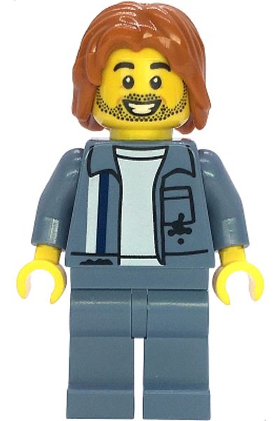 LEGO Moc Custom Minifigure - Teen Bearded Redhead Mechanic Bearded