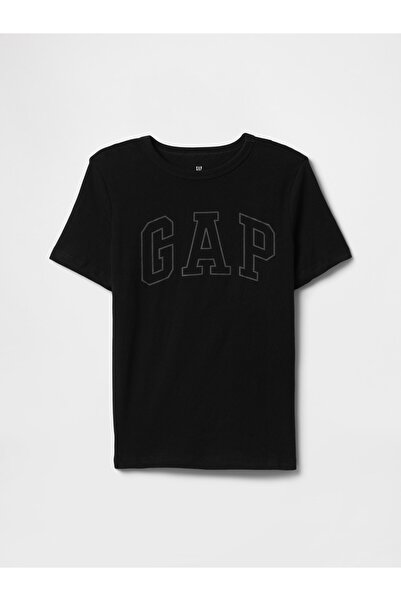 GAP Erkek Çocuk Siyah Logo T-Shirt