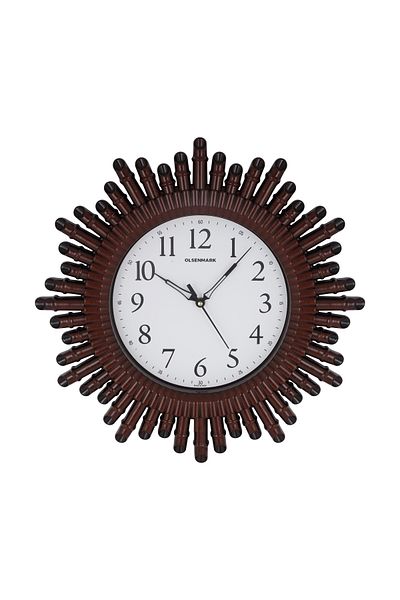 Olsenmark Round Wall Clock OMWC1933 WallMounted, Battery Operated and Durable and 2 YEAR WARRANTY