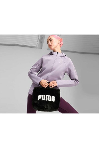 Puma Mini Tote Bag - Core Fur Black Shoulder Bag