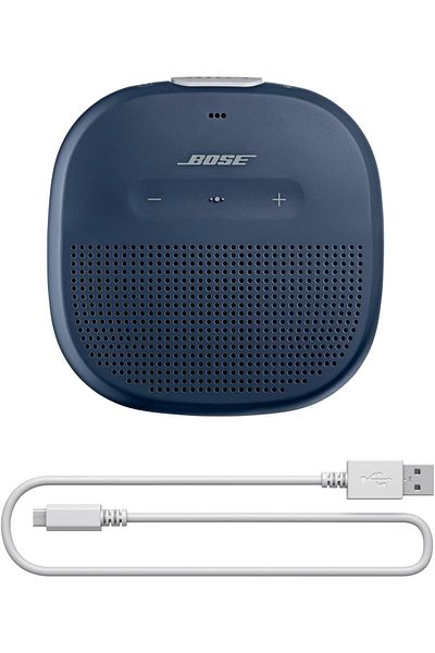 Bose بوز ساوند لينك مايكرو: مكبر صوت بلوتوث صغير محمول (مضاد للماء)، أزرق داكن