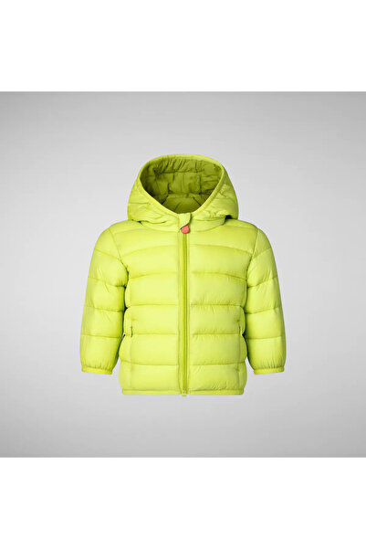 SAVE THE DUCK Unisex Çocuk Şişme Mont Fosforlu Yeşil - Wally